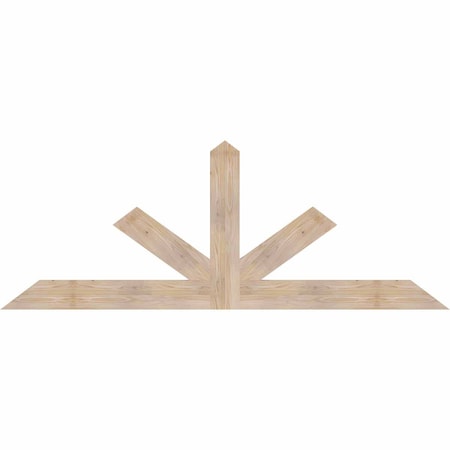 Ekena Millwork Saratoga Smooth Timber Gable Bracket, Douglas Fir, 84"W x 31"H x 1 1/2"D x 5 1/2"F, 9/12 Pitch GBW084X31X0206SAR00SDF